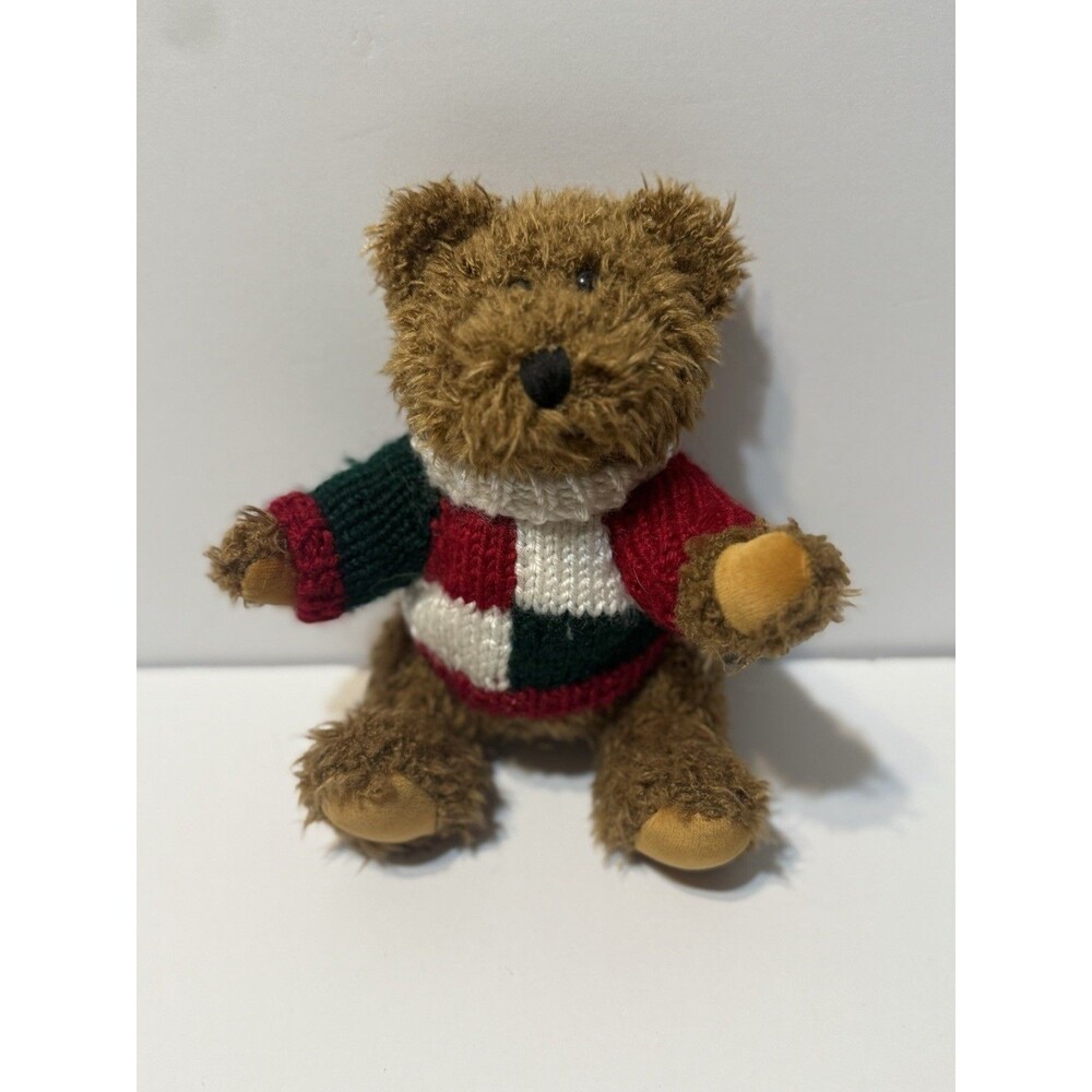 Vintage Hug Fun Brown Jointed Teddy Bear 8"  Ralph Lauren Christmas Vibe 2000